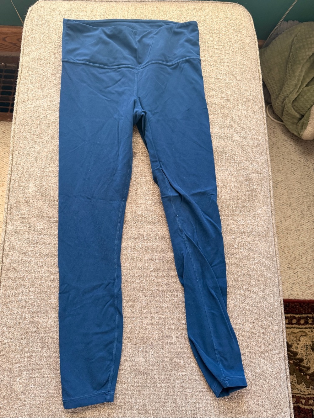 Athleta Blue High Rise Full Length Leggings Size Small Yoga Workout